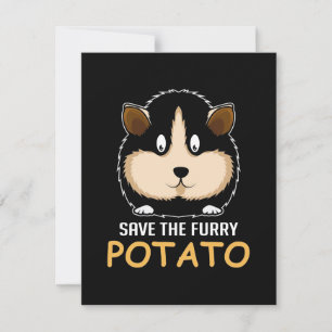 Cartão De Agradecimento Furry Potato Guiné Proprietário de Porcos
