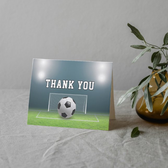 Cartão De Agradecimento Futebol de futebol desportivo (Soccer Field Football Sports Thank You Card
)