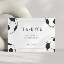 Cartão De Agradecimento Futebol de Tempo de Jogo Aniversário de Menino