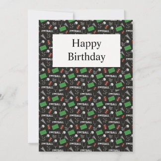 Cartão De Agradecimento Futebol divertido em preto