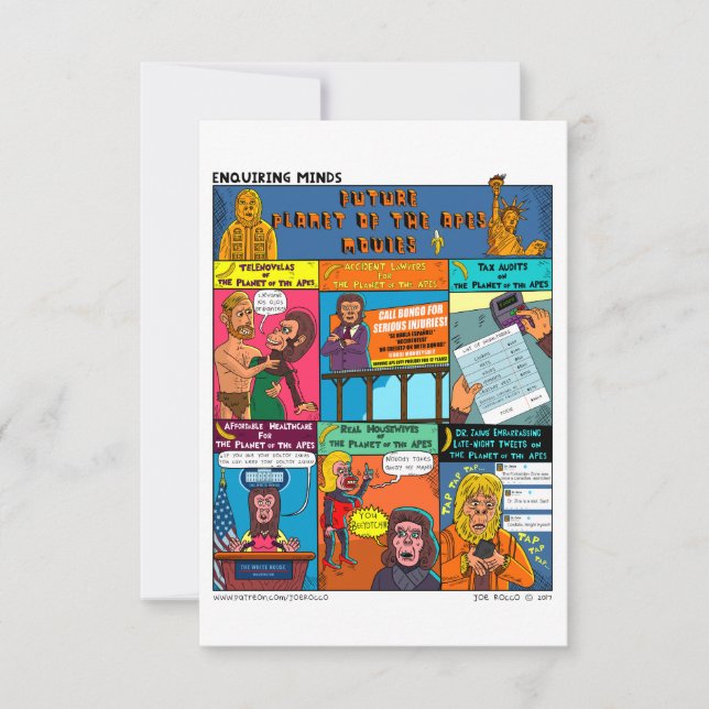 Cartão De Agradecimento Futuro Planeta dos Filmes dos Macacos (Frente)