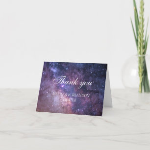 Cartão De Agradecimento Galaxy Celestial Starry Night Weding Obrigado