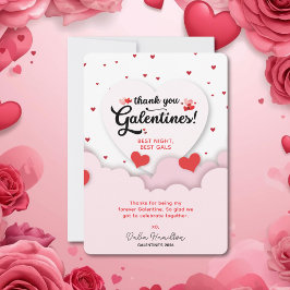 Cartão De Agradecimento Galentine's 