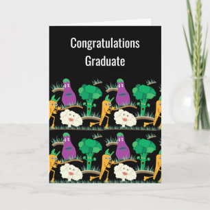 Cartão De Agradecimento Garden Vegetable Pattern Graduation Card
