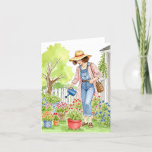 Garden Woman Watercolor