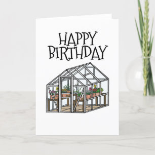 Cartão De Agradecimento Gardener Aniversário Card Gardening Greenhouse