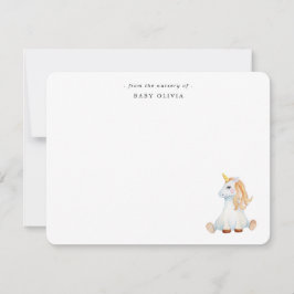 Cartão De Agradecimento Garota-d-água-doce Unicorn