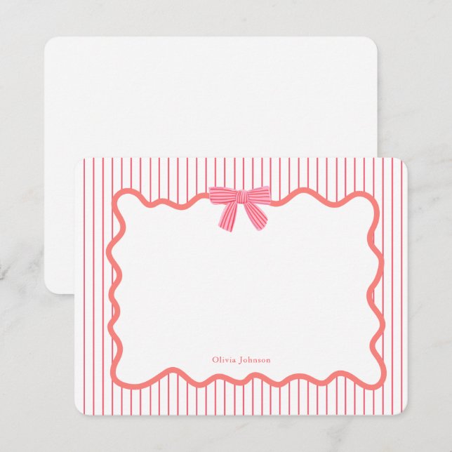 Cartão De Agradecimento Garotas-quadro de arco rosa-claro (Frente/Verso)