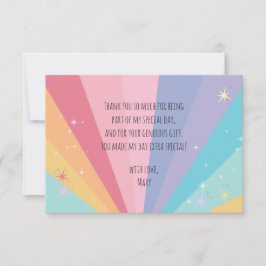 Cartão De Agradecimento Gatinho Caticórnio Aniversário Meow-Gico Criança