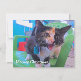 Cartão De Agradecimento Gatinho Meowy da chita