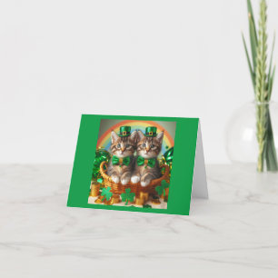 Cartão De Agradecimento Gatinhos do Dia de Patrick