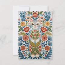 Gato-de-boho e flores