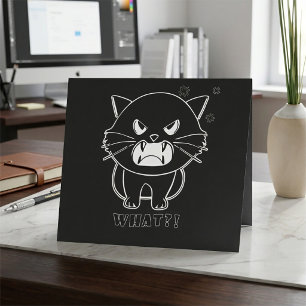 Cartão De Agradecimento Gato giro bonito cantando o quê.