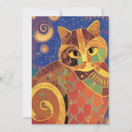 Cartão De Agradecimento Gato kitty vozes mosaico marroquino 