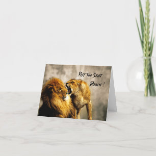 Cartão De Agradecimento Gato Lutar Abaixe o assento
