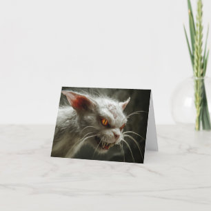 Cartão De Agradecimento Gato monstro