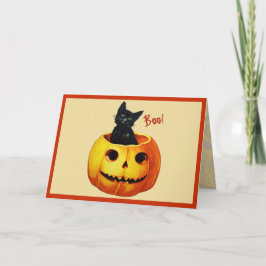 Cartão De Agradecimento Gato na Abóbora