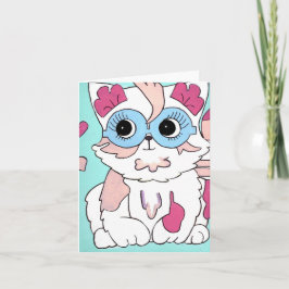 Cartão De Agradecimento Gato Pop Pixie