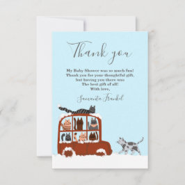 Cartão De Agradecimento Gatos Cachorros, Bebê de Aniversário de inverno