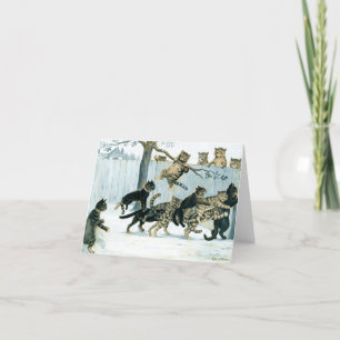 Cartão De Agradecimento Gatos em Play por Louis Wain