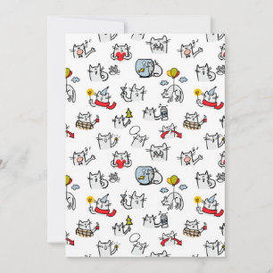 Cartão De Agradecimento Gatos engraçados, leite e magia.