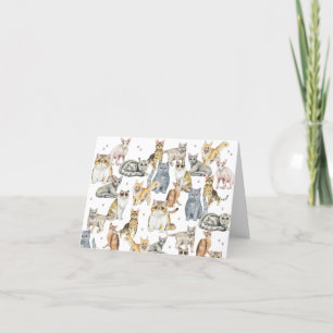 Cartão De Agradecimento Gatos Gatos