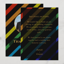 Gay Men Wedding Elegant Rainbow Photo