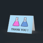 Cartão De Agradecimento Geek Science Beaker Hearts Chá de fraldas Obrigado<br><div class="desc">Geek Science Beaker com Chá de fraldas de coração Obrigado Cartões

Versão do Blue Boy

Personalizar.  Dentro vazio</div>