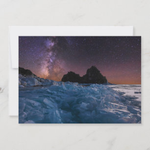 Cartão De Agradecimento Gelo e neve Lago Baikal, Sibéria, Rússia
