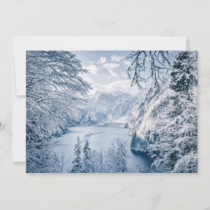 Cartão De Agradecimento Gelo e neve Lago Königssee, Alemanha
