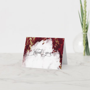 Cartão De Agradecimento Gema de Aquarela Rubi Vermelho Garnet BarefootBrid
