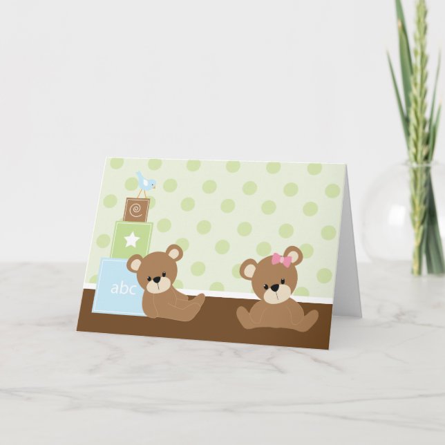 Cartão De Agradecimento Gêmeos (Frente)