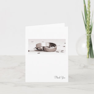 Cartão De Agradecimento Gents Entwined Rings BLK - Thank You Card