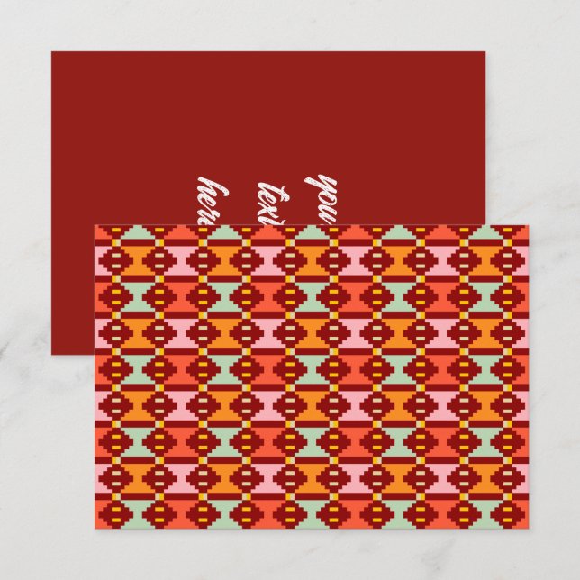 Cartão De Agradecimento Geometria Boho Moderna (Frente/Verso)