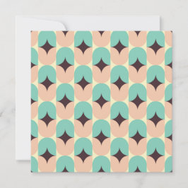 Cartão De Agradecimento Geometric pattern of teal, beige, and black shapes