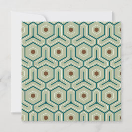 Cartão De Agradecimento Geometric pattern with interlocking hexagons