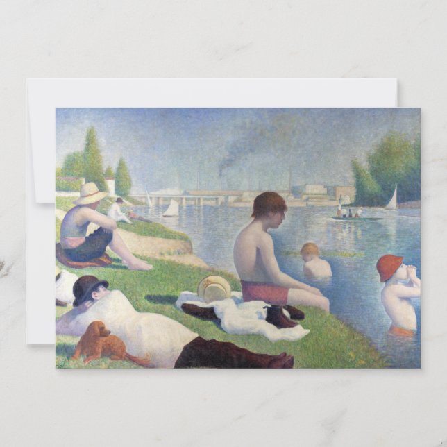 Cartão De Agradecimento Georges Seurat - Bathers em Asnieres (Frente)