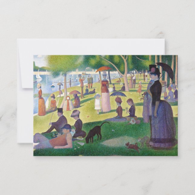Cartão De Agradecimento Georges Seurat - Domingo em La Grande Jatte (Frente)