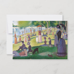 Cartão De Agradecimento Georges Seurat - Um Domingo na Ilha de La Grande J