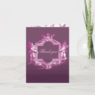 Cartão De Agradecimento Georgiana (Ameixa) Obrigado pelo casamento