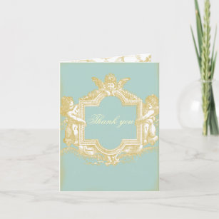 Cartão De Agradecimento Georgiana (Marie Antoinette Blue) WeddingThank you