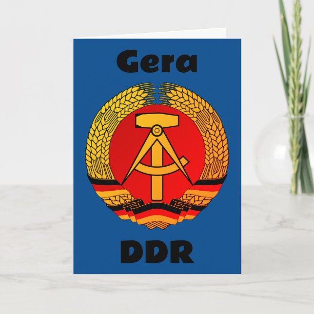 Cartão De Agradecimento Gera, Deutsche Demokratische Republik - DDR GDR (Frente)