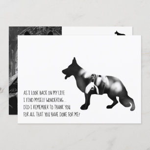 Cartão De Agradecimento German shepherd preto