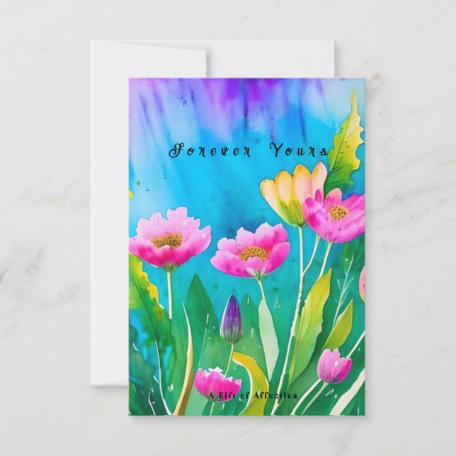 Cartão De Agradecimento GiftOfLove,ShareTheLove com cartão-presente românt (Frente)