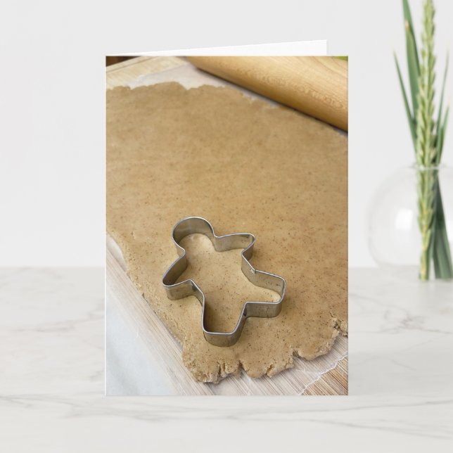 Cartão De Agradecimento Gingerbird Cookie Cutter (Frente)
