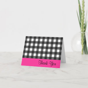 Cartão de Agradecimento Gingham para Todas as Opor
