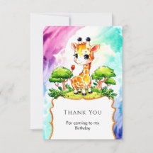 Girafa Feliz de Aniversário Personalizada