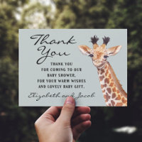 Giraffe Chá de fraldas Obrigado