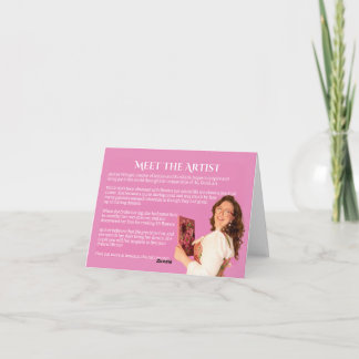 Cartão De Agradecimento Girassóis Amarelos em fundo rosa