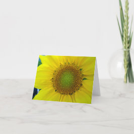 Cartão De Agradecimento Girassol e sementes, espiral, rácio Ouro